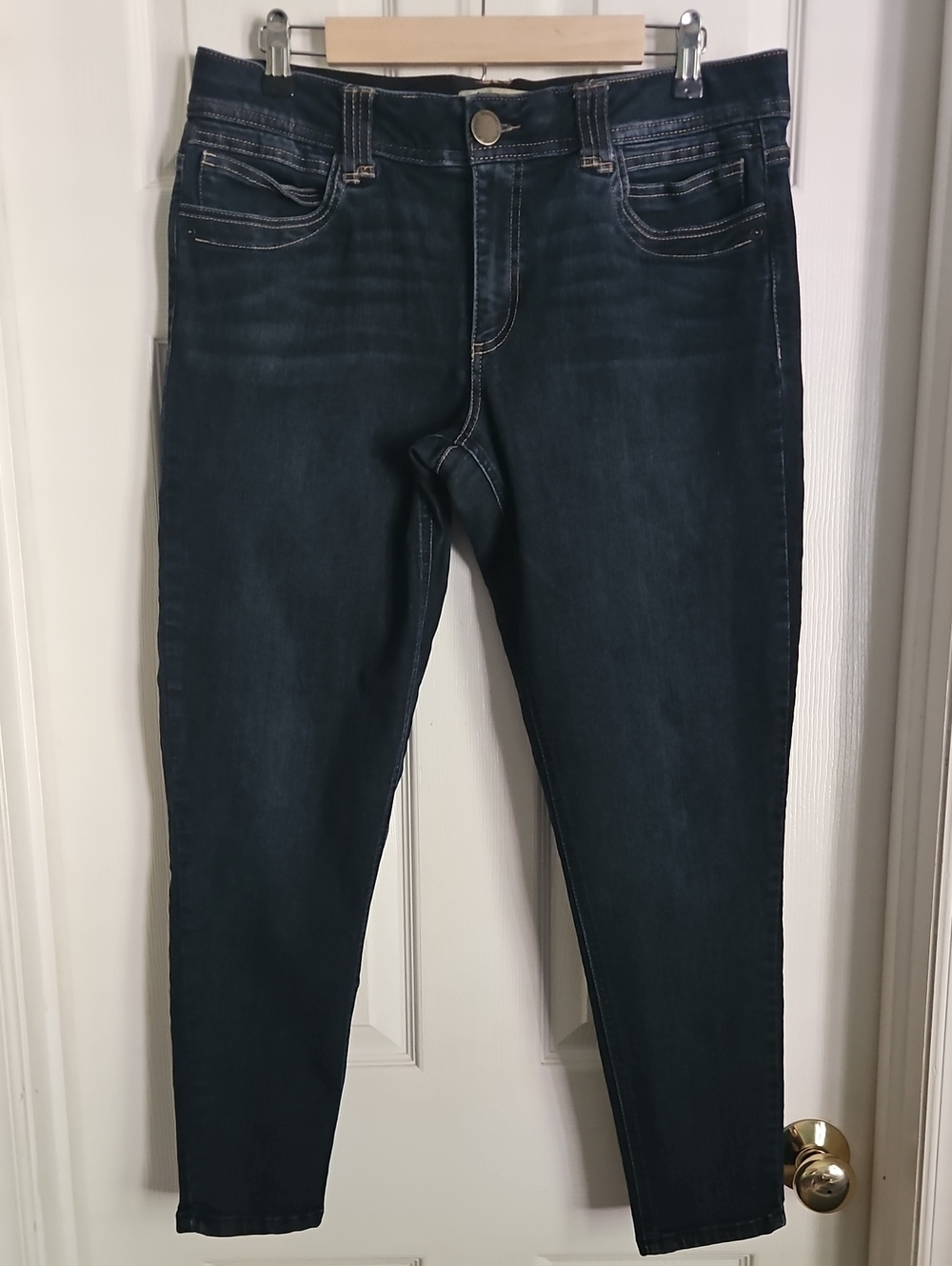 Democracy Dark Indigo Skinny Jeans for Women 12 "Ab" Technology